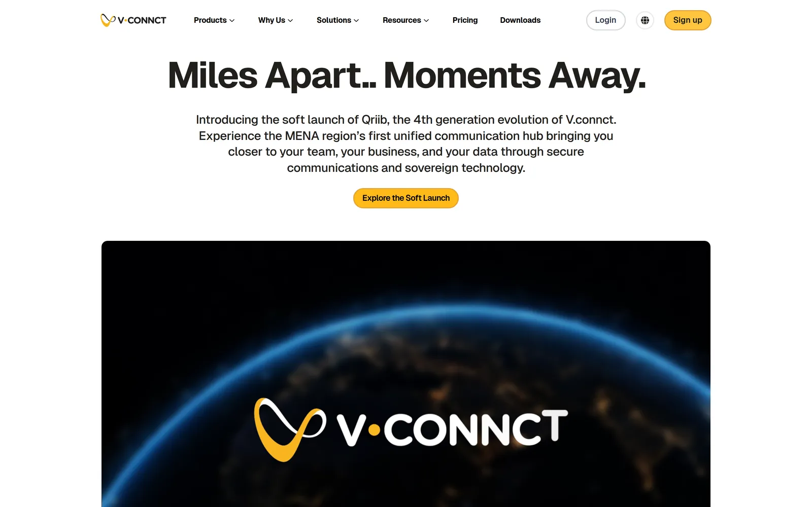 الصفحة الرئيسية لموقع Vconnct.